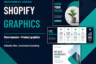 design shopify product images and ecommerce store banners