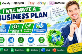 write business plan for solar renewable energy recycling environmental business