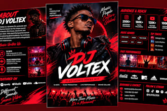 design epk dj press kit artist press kit one sheet music epk design dj