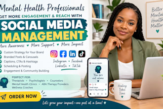 be your mental health social media manager for therapy and wellness