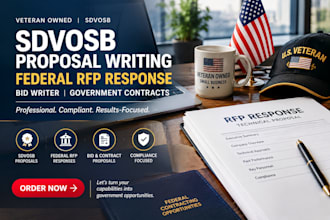 sdvosb proposal writing veteran owned federal contract rfp  response bid writer