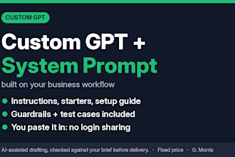 create a custom gpt and system prompt for your business workflow