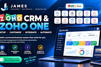 setup, customize, automate and integrate zoho CRM and zoho one
