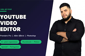 be your pro youtube video editor in premiere pro and after effects