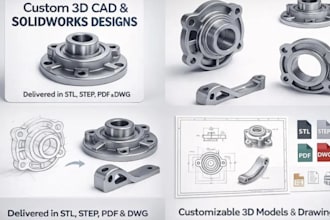 do 3d cad modeling and product design in solidworks and fusion 360