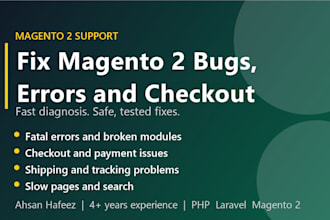 fix magento 2 bugs errors and checkout issues