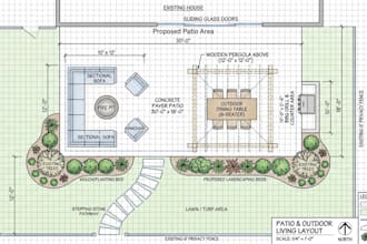 create custom patio, deck and backyard landscape plans