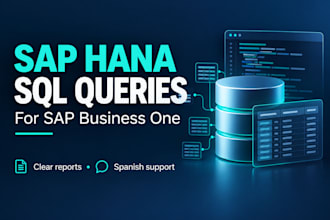 write sql queries for sap business one hana reports