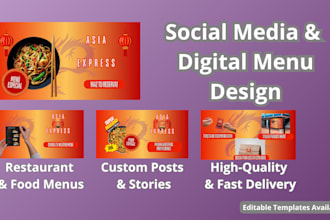 design eye catching instagram posts and menus
