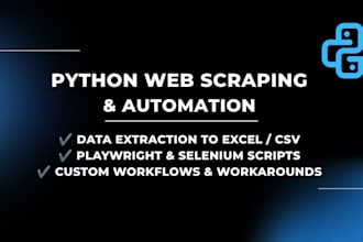 write python scripts for web scraping and web automation