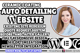 mobile auto detailing website, ceramic coating website, car detailing website