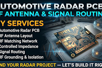 design automotive radar antenna pcb, rf matching and signal routing