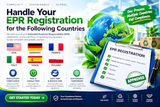 handle epr registration for US, germany, france, italy, spain, poland