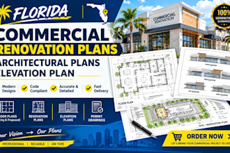 design florida commercial renovation plans, architectural plans, elevation plan