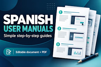 create clear spanish user manuals and step by step guides