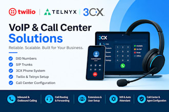 provide upgraded twilio telynx 3cx did number inbound and outbound call center