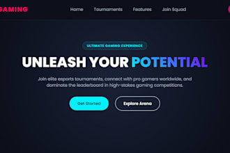 build a custom gaming website, esports portal, or discord site