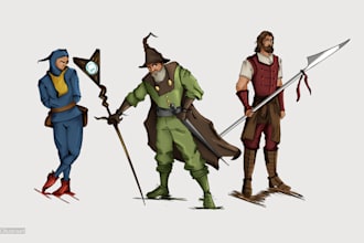 draw a fantasy characters from your brief