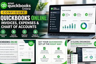 configure quickbooks online invoices, expenses and chart of accounts