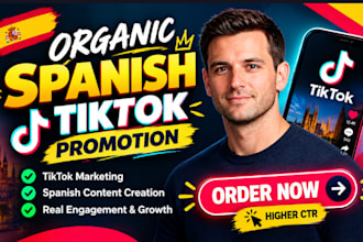 do organic spanish tiktok promotion, tiktok marketing, spanish content crteation