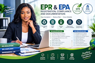provide epr and epa registration, compliance and documentation
