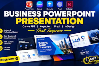 business powerpoint presentation canva PPT keynote prezi indesign that impress