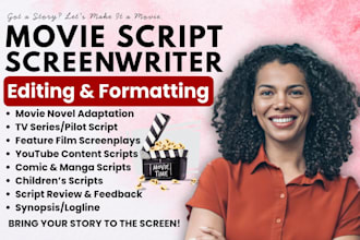 movie script writing, short film script screenplay script editing screenwriting