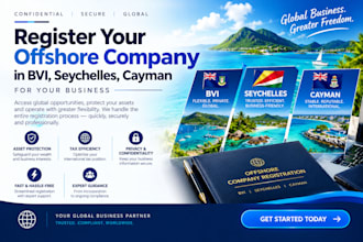 register your offshore company in bvi seychelles, cayman for your business