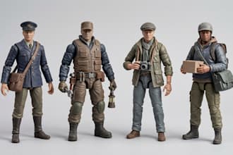 create 3d articulated character models, flexi figures, action figures, stl, 3mf