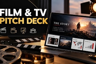 film pitch deck, movie investor presentation, TV series pitch deck design