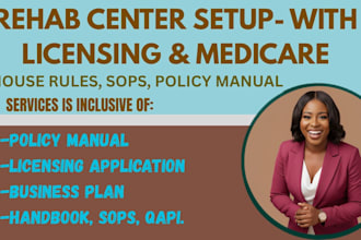 set up rehabilitation center, physical therapy,  clinic, rehab clinic, medicare