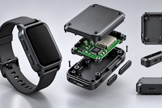 pcb enclosure wearable electronics housing solidworks cad injection molding