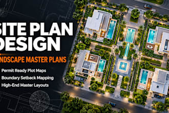 design architectural site plans and landscape master plan drawings
