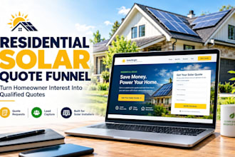 build a residential solar quote funnel with ROI calculator and lead capture