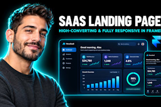 design saas landing page framer website design framer template