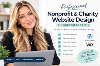 design a nonprofit charity donation and fundraising website