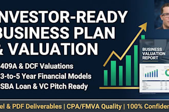 create investor ready business plans, business valuations, financial plans