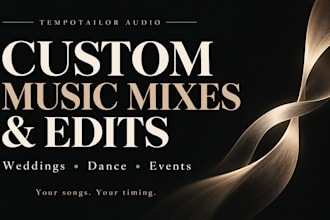 create custom dj mixes for receptions parties weddings and workouts
