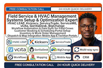 setup hvac leap kickserv servicetrade servicem8 vcita gorilladesk bigchange