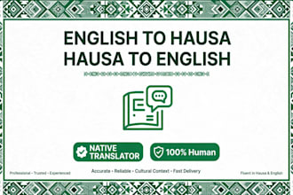 translate english to hausa accurately and naturally