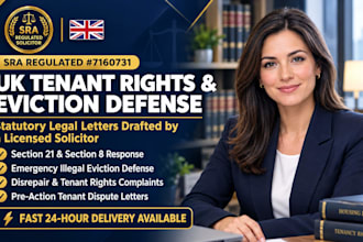 write an emergency illegal eviction legal letter UK solicitor