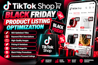 optimize tiktok shop listings for black friday