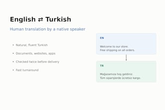 translate english to turkish and turkish to english