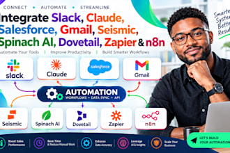 integrate slack claude salesforce gmail seismic spinach ai dovetail zapier n8n