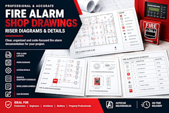 create fire alarm shop drawings, riser diagrams and details