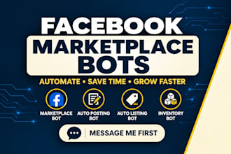 code facebook marketplace bot, auto posting bot, auto listing bot, inventory bot