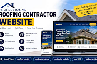 build a roofing contractor website that generates leads and quote request