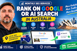 do monthly SEO services to rank on google or ai in australia