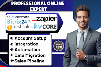 freshsales salesmate crm automation bitrix24 kvcore workflow zapier integration