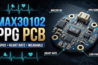 design max30102 ppg spo2 sensor pcb for wearable health devices esp32 max30102